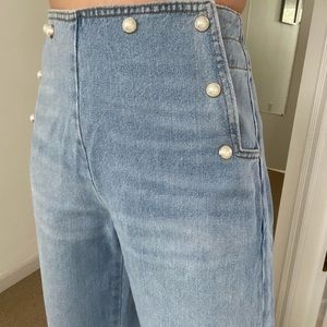 Zara Sailor Pearly Button Jeans